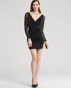 This Mark + James long-sleeve dress delivers subtle shimmer for a glam (but not overdone) look.