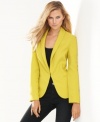 INC's boyfriend blazer borrows from the boys, but revamped in a splashy color, it becomes perfectly ladylike.