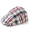 With prepster appeal, this driving cap from American Rag tops off your look in crisp plaid.