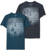 Get down with downtown style in this Marc Ecko Cut & Sew NYC tee.