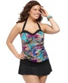 A skirted plus size bottom from 24th & Ocean has the coverage you want with the flirty look you love!