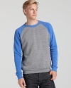 Exude laidback cool in this color-blocked sweatshirt from Alternative.