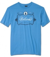 Keep your old-school casual style fresh with this graphic t-shirt from Volcom.