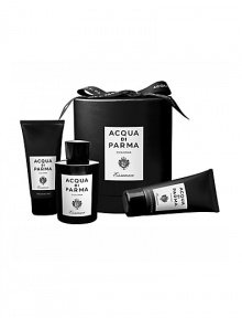 The best products from the Colonia Essenza collection are presented in the iconic Acqua di Parma hat box, making it the perfect luxurious holiday gift. Set includes: EDC Spray, 3.4 oz.; Shower Gel, 1.7 oz. and Face Emulsion, 1.7 oz. Made in Italy. 