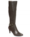 Double the pleasure. The Crush dress boots from Ellen Tracy are twice as nice with a combination of leather and suede.