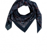 With a fantastical creature print and classic coloring, McQ Alexander McQueens silk-cotton scarf lends a unique edge of intrigue to any outfit - Stitched edges, solid border - Wear bandana-style with a tissue tee, jeans and leather biker jacket