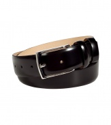 Cinch your look in style with this luxe leather belt from Etro - Smooth leather with a silver-tone buckle - Pair with jeans, chinos, or slim trousers