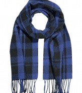 A must-have staple for transitional weather, this cotton scarf from Polo Ralph Lauren boasts a vibrant plaid print and an easy to style length  - All-over plaid print, fringed trim - Pair with a cashmere pullover, straight leg jeans, a parka, and suede ankle boots