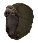 Ultra warm and equally cool, Woolrichs trapper cap is a sartorial winter staple you cant live without - Tonal brown ram fur lining, button closure - Close fit for extra warmth and comfort - Wear with everything from parkas and heavy knit pullovers to leather jackets and biker boots