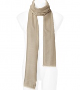 Luxurious scarf in beige cashmere - Wonderfully soft, high quality - With fine fringe - Beautifully long and moderately broad - Elegant AND warm - The perfect accessory needed to complete all looks from suits to casual outfits