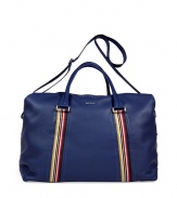 Luxury bag made ​.​.of fine calfskin - Cool blue stripe detail, typical of Paul Smith - Casual shopper shape, very spacious - Features two short handles and a long shoulder strap - Perfect bag for work, school, sports, or a weekend trip