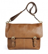 Carry around your daily essentials in this ultra-luxe messenger bag from from It British brand Mulberry - Front flap with dual buckle closure, adjustable shoulder strap, contrasting stitching - Perfect for everyday use, for work, or travel