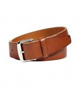 Cinch your look in style with this luxe leather belt from D&G Dolce & Gabbana - Smooth leather, vintage-styled silver-tone buckle - Wear with jeans and a tee or shorts for warm weather style