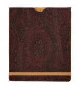 Stash away your favorite piece of hardware in Etros handsome paisley print iPad case - Natural leather trim - Perfect for slipping into your briefcase or giving as a chic holiday gift