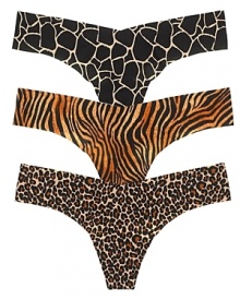 Commando's signature thong gets a fierce update in giraffe, tiger and jaguar animal print. Style #CT02UNBXP.