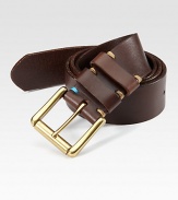 A smooth, simple design finely crafted in genuine leather.LeatherAbout 1½ wideImported