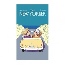 Bring your favorite magazine to the beach...twice! This whimsical Condé Nast beach towel boasts a cool reprint of one of the New Yorker's sunniest summer covers.