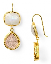 Make every look dazzle with Coralia Leets' double drop earrings. These striking gemstones look effortless paired with slink knits or something cocktail dressier.