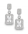 A little shine can make a huge impact. Eliot Danori's Diadem small drop earrings highlight sparkling, round-cut cubic zirconias (1/4 ct. t.w.) and clear crystal accents. Crafted in silver tone mixed metal. Approximate drop: 1 inch.