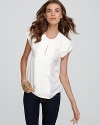 Refresh your day look with this crisp, feminine Pippa top, flaunting finely detailed multidirectional pintuck pleats.