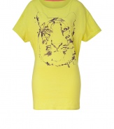 A friendly tiger print covers this chic oversized sleep tee from Juicy Couture - Round neck, short sleeves, long body, front tiger graphic - Wear with a printed robe and fuzzy slippers