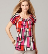 Like stained glass or an intricate mosaic, this printed top from Style&co. is a thing of beauty!