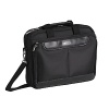 For the business person on-the-go, this lightweight briefcase fits most 17 laptops. Checkpoint-friendly design features a front panel ticket pocket. Trolley system compatible. Fully lined interior.