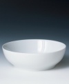 This cereal/soup bowl from Denby's white dinnerware and dishes collection is a refreshing way to start the day--or your meal. It's clean, crisp lines and cool, glazed hue infuse your tabletop with modern style. 7.