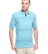 Classic simplicity. This polo shirt from Izod will easily become a mainstay in your wardrobe.