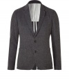 With a modernized schoolboy silhouette, this stylish wool-blend blazer from Edun adds effortless ease to your workweek staples - Notched lapels, long sleeves, two-button closure, patch pockets, back vent, slim fit - Pair with jeans, slim trousers, chinos, or corduroys