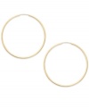 Forever stylish, forever chic. This pair of endless hoop earrings comes in 14k gold. Approximate diameter: 25 mm.