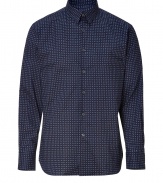 Add a preppy-cool kick to your casual basics with this stylish button down from PS Paul Smith - Spread collar, long sleeves, front button placket, slim fit, curved hem - Pair with straight leg jeans, chinos, or slim trousers