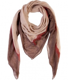 Inject soft coloring into polished daytime looks with Brunello Cucinellis ultra luxurious striped cashmere scarf - Square shape - Wear bandana-style over modern knits, or outdoors wrapped around edgy leather biker jackets