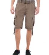 Redefine your warm-weather wardrobe with the streetwise styling of these cargo shorts from Buffalo David Bitton.