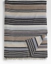 A welcome addition to any room, woven for exquisite comfort and style in an array of colorful stripes. Fringed ends 51 X 75 Wool/polyamide; dry clean Made in Italy