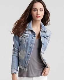 7 For All Mankind Jacket - Pink Tinted Denim Jacket