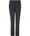 Versatile and stylish, these cropped trousers add trend-right appeal to your work-ready look - Flat front, belt loops, off-seam zip pockets, back welt pockets, cropped silhouette, straight leg - Pair with a silk blouse, a fitted blazer, and platform heels