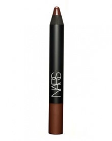 The convenience of a pencil with the application of a lipstick in a jumbo-size crayon design. Instantly coats lips with rich pigment, imparting a velvet matte finish for seamless color. The long lasting yet non-drying formula is enriched with special emollients for a creamy texture, while a combination of unique silicones ensures long-lasting, velvety color for hours.