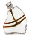 Modern chic with a twist; in beautiful full-lead crystal. Decanter stands 7 1/8 tall.