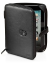 For your preferred tablet, a sleek leather case with a carefully padded interior and a secure zip and snap closure.