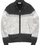 Instant relaxation. This cozy sweater from DKNY is the top layer you'll turn to when maximum comfort is required.