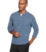 Your two favorite styles converge on this sporty sweater from Geoffrey Beene.