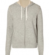 Perfect casual-cool this season in Michael Kors double-knit hoodie, finished with an ultra comfortable contrast knit interior - Drawstring hood with white ties, long sleeves, fine ribbed trim, reverse shoulder seams, slim straight fit - Pair with favorite jeans and old-school sneakers