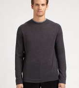 An easy, laid-back sweater with a double-layer collar in soft merino wool.Layered crewneckLong sleevesMerino woolHand washImported