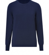 The perfect weight for all four seasons, Closeds cotton-cashmere pullover is a chic modern choice - Round-neckline, long sleeves, fine ribbed trim - Modern slim fit - Pair with everything from broken-in jeans to chic tailored trousers