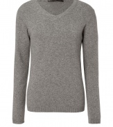 Update your cold weather look with this ultra-cool cashmere-blend pullover from Dear Cashmere - V-neck, long sleeves, slim fit - Pair with straight leg jeans, retro-inspired trainers, and a sleek parka