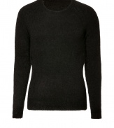 With its ultra soft wool-mohair mix and versatile jet black hue, Neil Barretts crew neck pullover is a timeless classic must - Rounded neckline, long sleeves, ribbed trim, slim fit - Pair with favorite jeans and boots, or layer with dress shirts and sharply cut blazers