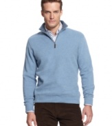 The heavyweight champion. This handsome 1/4-zip Tasso Elba sweater will be a favorite in your cold-weather rotation.