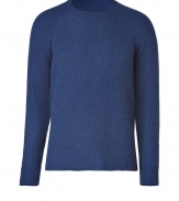 Elegant, streamlined staples anchor any wardrobe, and this blue pullover from Marc Jacobs proves a ready addition to any closet - Crafted from a sumptuously soft, pure alpaca knit - Slim cut fits close to the body - Classic crew neck and subtle, all-over rib trim - Seamlessly transitions from work to weekend and pairs perfectly with jeans, chinos, cords or dress trousers