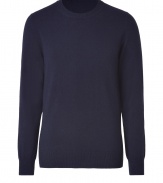 Luxe, streamlined staples anchor any wardrobe, and this dark blue pullover from Marc Jacobs proves a ready addition to any closet - Crafted from a sumptuously soft, pure cashmere - Slim, straight cut - Classic crew neck and rib trim at hem, collar and cuffs - Seamlessly transitions from work to weekend and pairs perfectly with jeans, chinos, cords or dress trousers